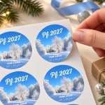 Vánoční samolepka 381 – PF 2027 – Odlepení samolepky