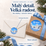 Vánoční samolepka 381 – PF 2027 – Různé velikosti