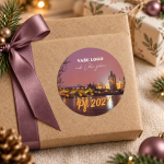 Vánoční samolepka 382 – PF 2027 – Na dárku