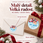 Vánoční samolepka 389 – PF 2027 – Různé velikosti
