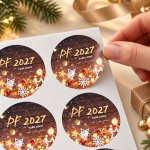 Vánoční samolepka 401 – PF 2027 – Odlepení samolepky