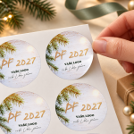 Vánoční samolepka 404 – PF 2027 – Odlepení samolepky
