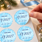 Vánoční samolepka 430 – PF 2027 – Odlepení samolepky