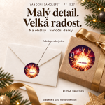 Vánoční samolepka 433 – PF 2027 – Různé velikosti