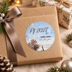 Vánoční samolepka 436 – PF 2027 – Na dárku