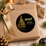 Vánoční samolepka 52 – PF 2027 – Na dárku