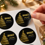 Vánoční samolepka 52 – PF 2027 – Odlepení samolepky