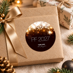 Vánoční samolepka 87 – PF 2027 – Na dárku