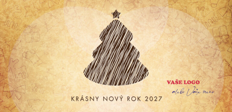 Novoročenka 324 – Obrysy vianočných motívov Novoročenka „Obrysy vianočných motívov“ s vlastným textom a logom.