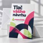 Tlač vášho návrhu – novoročenka s logom eNovoročenky a farebnými oblúkmi